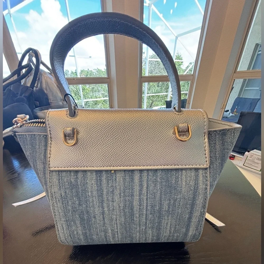 Stylish Denim &  Silver Women's Handbag